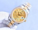 Replica Rolex Datejust Yellow Gold Face Diamond Bezel 2-Tone Watch